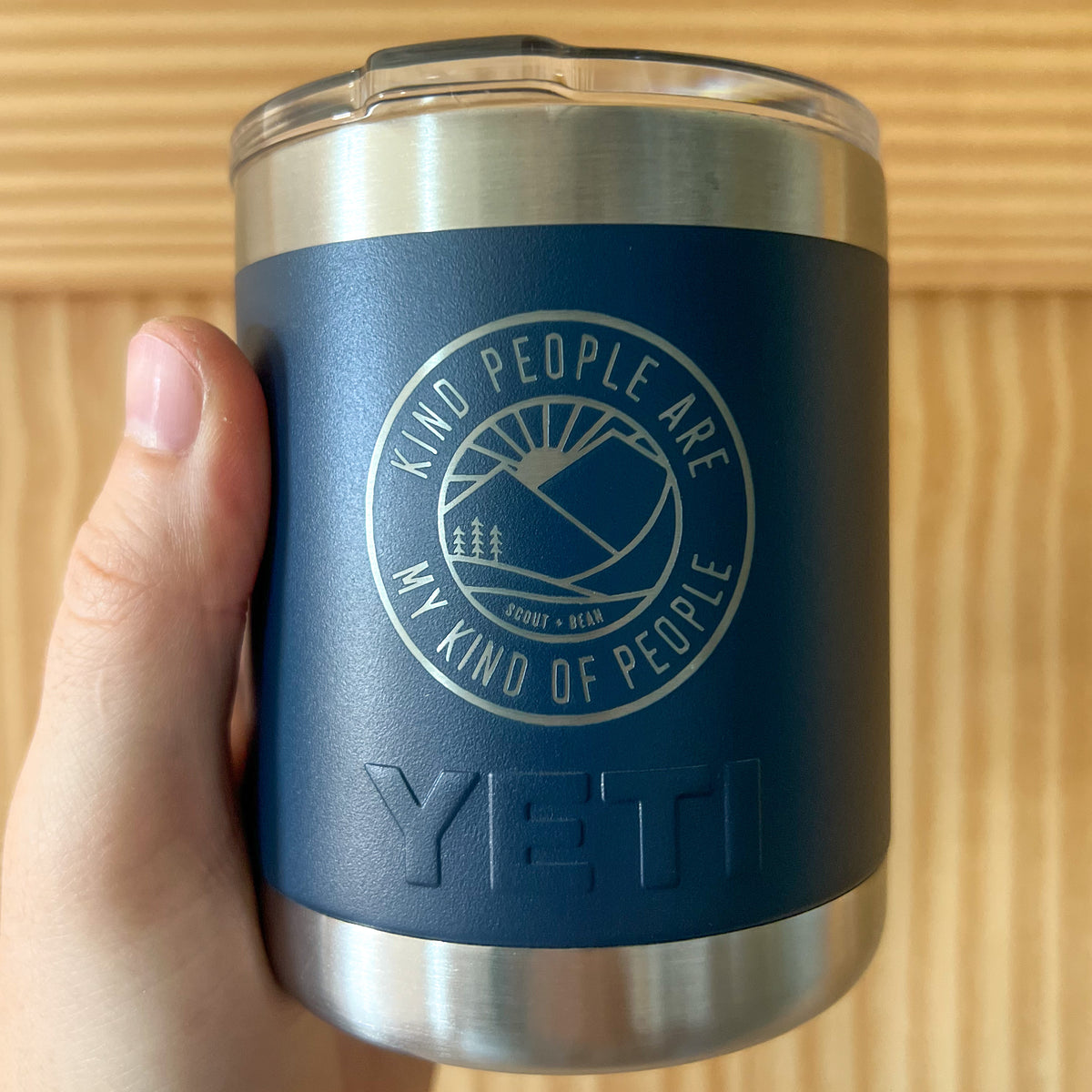 REAL YETI 10 Oz. Laser Engraved Navy Stainless Steel 10 Oz